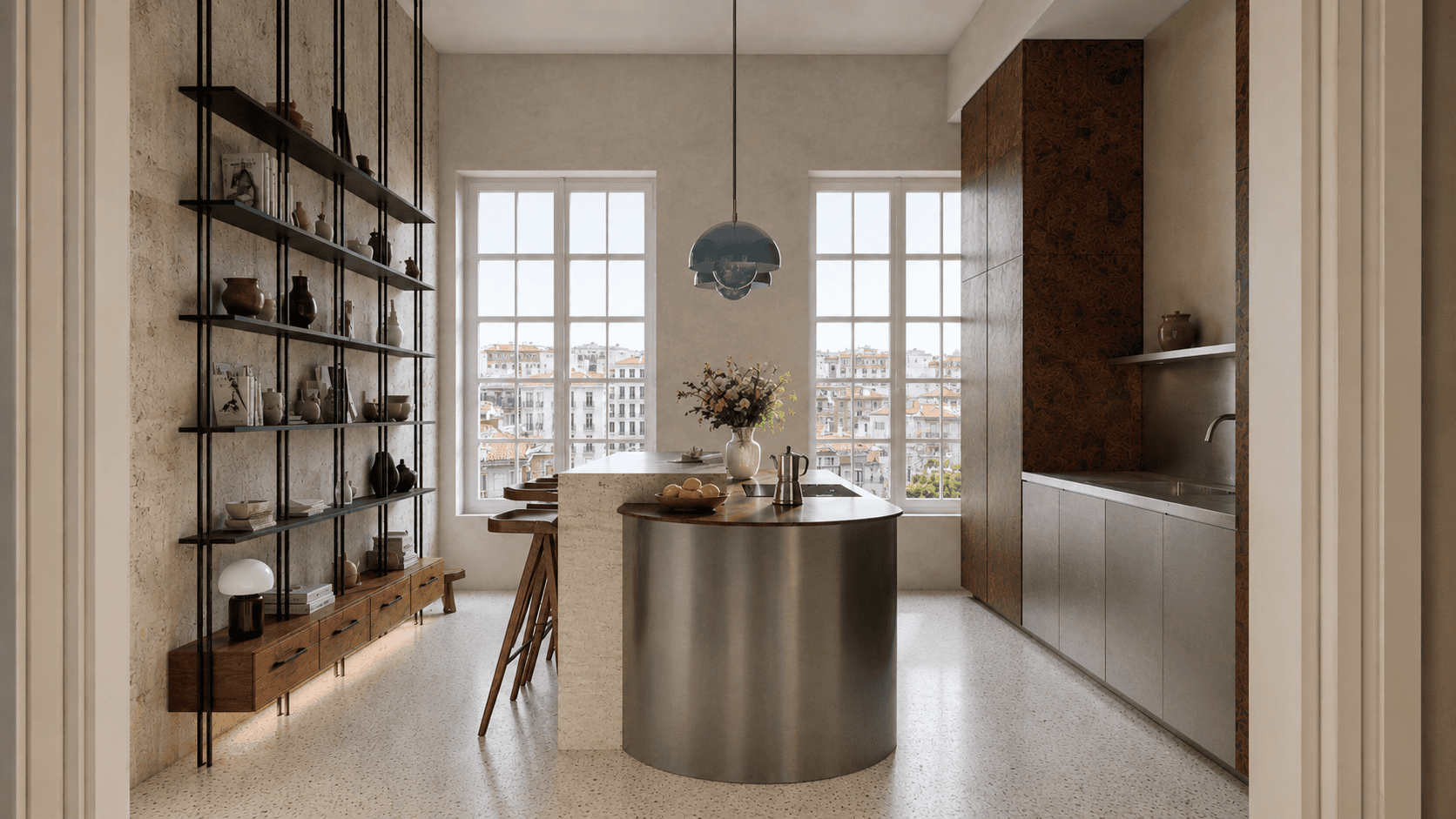 Projection photoréaliste d’une cuisine rénovée